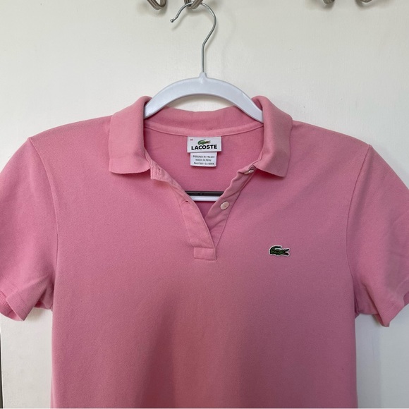 LACOSTE Girls Pink Piqué Polo Dress. Size 16. - Picture 4 of 12
